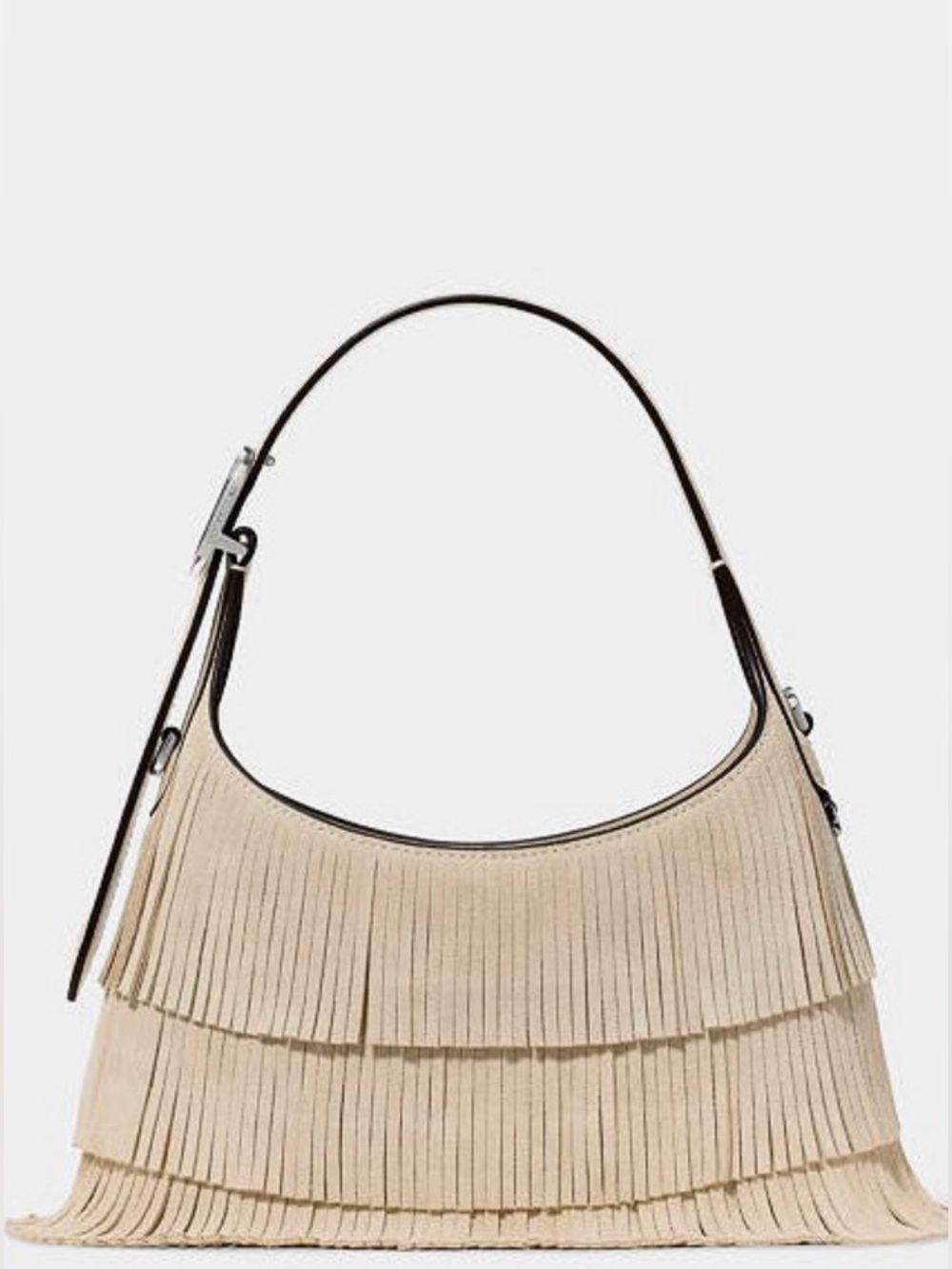 Kate Spade Suede Fringe Mini Crossbody Light Sand NWT Boho Western Bag KN586